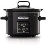 Crock-Pot Crockpot Digital-Schongarer Slow Cooker | einstellbare Garzeit | Warmhaltefunktion | 2,4 Liter (1-2 Personen) | Schwarz [CSC061X]