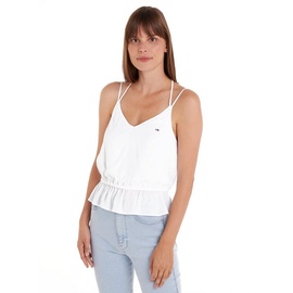 Tommy Jeans Blusentop 'ESSENTIAL' - Weiß - XS
