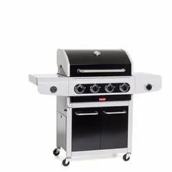 BARBECOOK Gasgrill »Siesta 412 Black Edition«, 5 Brenner, Grillfläche 70 x 43 cm - grau