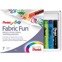 Pentel PTS-7 Stoffmalkreiden, 7 Satz, sortiert