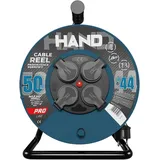 Kabeltrommel HAND PRO 50m 4x Steckdosen 230V IP44 H05RN-F 3x1,5 mm2 W-96307