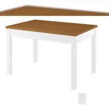 Erst-Holz Zweifarbiger Tisch 80 x 76 x 120 cm Eichefarben/weiß