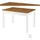 Erst-Holz Zweifarbiger Tisch 80 x 76 x 120 cm Eichefarben/weiß