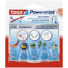 Tesa Powerstrips TRANSPARENT Klebehaken für max. 200,0 g 2,0 x 3,5 cm, 5
