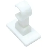 GARDINIA Träger für Caféhausstange Ø 12 mm, Für Scheibenstangen, Länge: 2,7 cm, Kunststoff, Weiß, 2 Stück