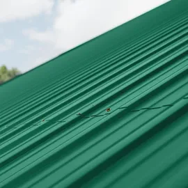 Juskys JUSKYS® Profilblech Grün - 14er Set, verzinkter Stahl, UV-beständig, hohe Tragfähigkeit, mit vorgebohrten Löchern, 110x45 cm, 0,23 mm,