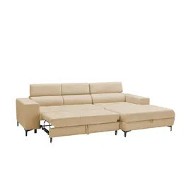 Switch Ecksofa aus Mikrofaser Caro ¦ beige ¦ Maße (cm): B: 289 H: 93 T: 175.0
