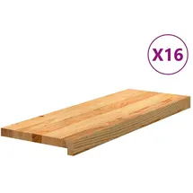 vidaXL Treppenstufen 16 Stk. 70x30x2 cm Massivholz