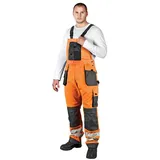 Reis Arbeitslatzhose mit Reflektoren Warnschutzhose Warnschutzlatzhose Latzhose Warnschutz Arbeitshose Sicherheitshose 50