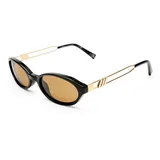 le specs. LUNITA Damen-Sonnenbrille Vollrand Oval Kunststoff-Gestell, schwarz