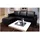 vidaXL L-förmiges Sofa 3-Sitzer Kunstleder Schwarz