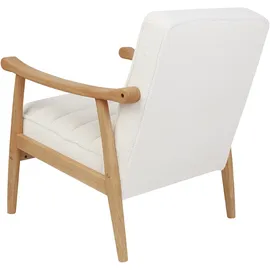 Beliani Sessel LEKNES Bouclé 72 x 71 x 70 cm Cremeweiß
