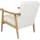 Beliani Sessel LEKNES Bouclé 72 x 71 x 70 cm Cremeweiß