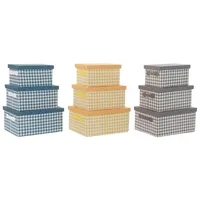 DKD Home Decor Set of stapelbare Organizerboxen dkd home