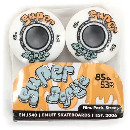 Enuff Skateboards Super Softie Wheels Räder, Erwachsene, Unisex, Weiß (Weiß), 55 mm