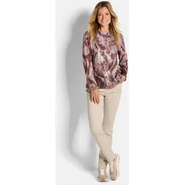 GOLDNER Langarm Print-Shirt U-Boot-Ausschnitt in bunt / gemustert), | Gr.: 48