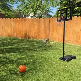 Costway Basketballständer höhenverstellbar, Basketballkorb mit Ständer, Basketballanlage rollbar, Korbanlage gee... - Schwarz/Rot