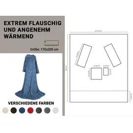 ZOLLNER Kuscheldecke 170 x 200 cm Blau
