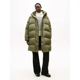 Tommy Hilfiger Curve "CRV MODERN DOWN REG COAT", Damen, Gr. 52, grün (utility olive), Steppware, Obermaterial: 100% Polyester. Futter: 100% Polyamid. Wattierung: 100% Daunen, unifarben, Mäntel Daunenmantel, in großen Größen