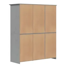 vidaXL Kleiderschrank BODO Grau 146x53,5x173 cm Massivholz Kiefer
