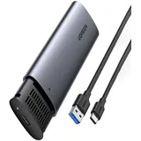 UGREEN 10903, SSD-Gehäuse, M.2, Serial ATA III, 5 Gbit/s, USB Anschluss, Schwarz, Grau
