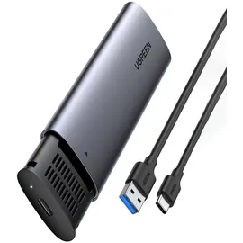 UGREEN 10903, SSD-Gehäuse, M.2, Serial ATA III, 5 Gbit/s, USB Anschluss, Schwarz, Grau