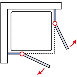 Schulte MasterClass Eckeinstieg 4-tlg. 80 x 80 cm EP702414994150002320