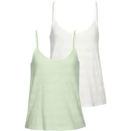 VIVANCE Spaghettitop Lime/Weiß 32/34