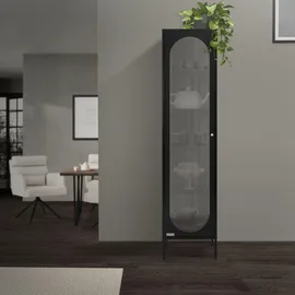 ML-Design Vitrinenschrank 42 x 175 x 40 cm Schwarz