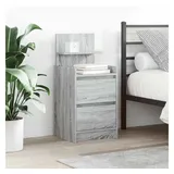 vidaXL Nachttische mit 2 Schubladen 2 Stk. Grau Sonoma 38x34x80 cm