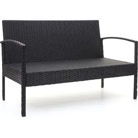 MCW Poly-Rattan Garnitur F56 4-tlg. Schwarz