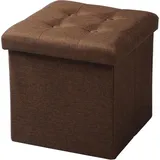 Woltu Truhenbank Gepolstert Braun 38 x 38 x 38 cm