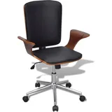 vidaXL Bürostuhl Bugholz Kunstleder Braun
