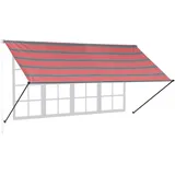 Relaxdays Fallarmmarkise 120 x 350 cm grau/rot 10041471_834