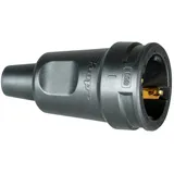 Kopp 180916009 Schutzkontaktkupplung PA, Gummi 230V Schwarz IP20