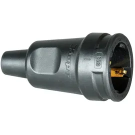 Kopp 180916009 Schutzkontaktkupplung PA, Gummi 230V Schwarz IP20