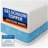 Arensberger Topper Premium, 160x200cm, Gelschaum Matratzentopper, waschbarer Bezug, geeignet für Federkern & Schaumstoff Matratzen, H2 H3, Matratzenauflage Höhe 8cm