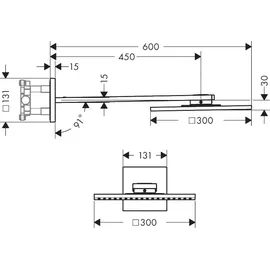 Hansgrohe Kopfbrause 300/300 2jet (35318140)