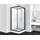 SANOTECHNIK Komplettdusche mit Schiebetür 90 x 90 cm schwarz Sicherheitsglas PS15B
