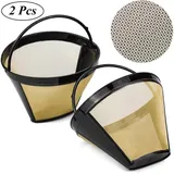 Set Mit 2 Wiederverwendbaren Kaffeefiltern, Netzkaffeefilter, Wiederverwendbarer Permanent-kaffeefilter