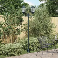 VidaXL Gartenlichtpfosten 2-Lampe E27 Grün 220 cm Aluminium