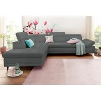 sit&more Ecksofa »Limit L-Form«, wahlweise mit Bettfunktion und Bettkasten, grau