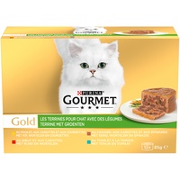 24x85g Gourmet Gold Terrine mit Gemüse Katzenfutter nass