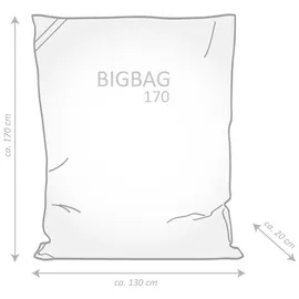 Sitting Point BigBag Brava 130 x 170 x 20 cm petrol