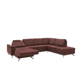 meinSofa Wohnlandschaft Leder lila
