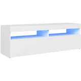 vidaXL TV-Schrank mit LED-Leuchten Weiß 120x35x40 cm