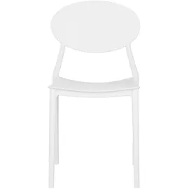 Homestyle4u Gartenstuhl 41 x 41 x 80,5 cm weiß 4 St.