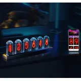 AYYDS LED Nixie Uhr, Glow Tube Clock, DIY Nixie Röhrenuhr, LED Digitaluhr, mit Wecker und Timer Funktion, Digital Retro Vintage Uhr Tischuhren, Creative Geschenk