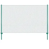 vidaXL Maschendrahtzaun mit Pfosten 25 x 200 cm Grün