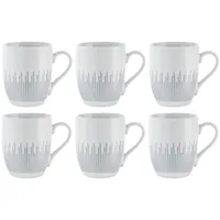 Home4You Kaffeetassen 6er Set, 290 ml - Weiß -